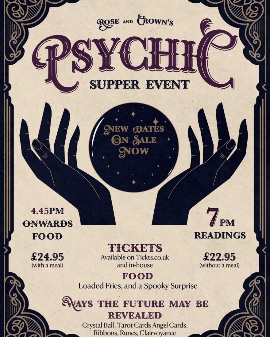 Psychic Supper at the Rose and Crown Thurnby